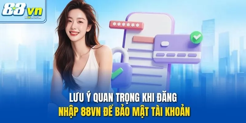Lưu ý quan trọng khi đăng nhập 88vn để bảo mật tài khoản